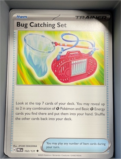 2025 Pokémon Prismatic Evolutions #102 Bug Catching Set — front