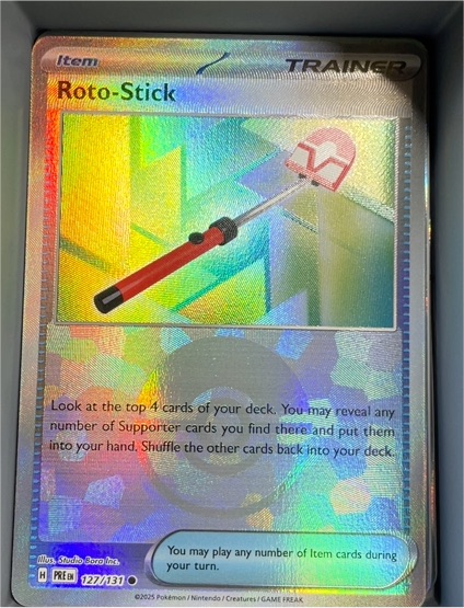 2025 Pokémon Prismatic Evolutions #127 Roto-Stick — front