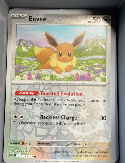 2025 Pokemon Scarlet & Violet Prismatic Evolutions #074 Eevee — front