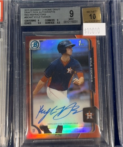 2015 Bowman Chrome Draft Draft Pick Autographs #BCAKT Kyle Tucker — front