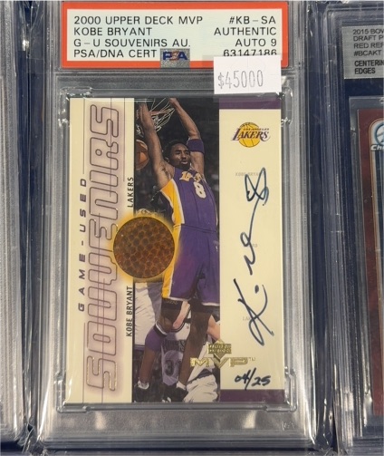 2000 Upper Deck MVP #KB-SA Kobe Bryant Game-Used Souvenirs — front
