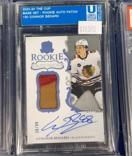 2023-24 Upper Deck The Cup #150 Connor Bedard Rookie Auto Patch — front