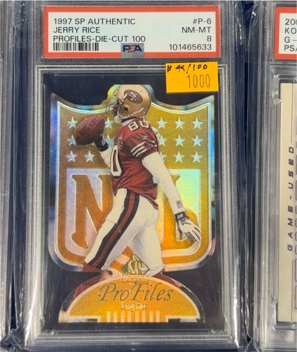 1997 SP Authentic #P-6 Jerry Rice Profiles Die-Cut — front