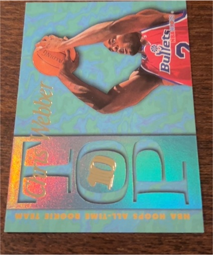 1995-96 NBA Hoops All-Time Rookie Team #AR3 Chris Webber — front