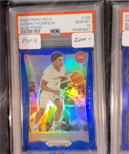 2023 Prizm Deca #136 Ausar Thompson Blue Prizm — front