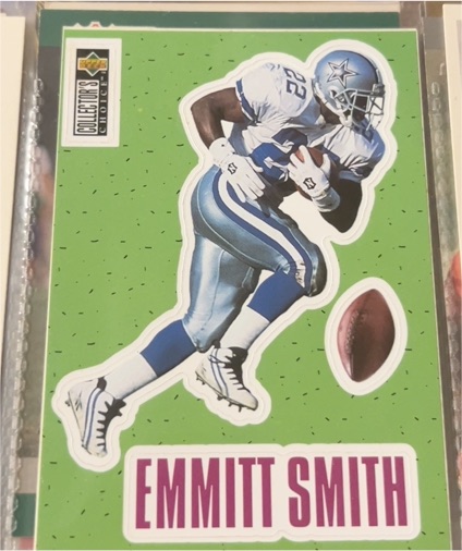 1996 Upper Deck Collector's Choice Stick-Ums #S21 Emmitt Smith — front