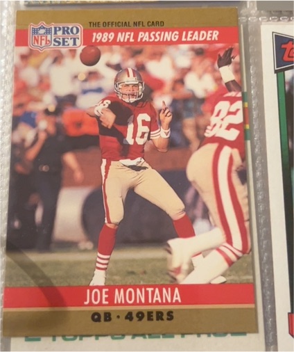1990 Pro Set #8 Joe Montana — front