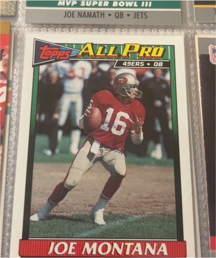 1991 Topps All-Pro #73 Joe Montana — front