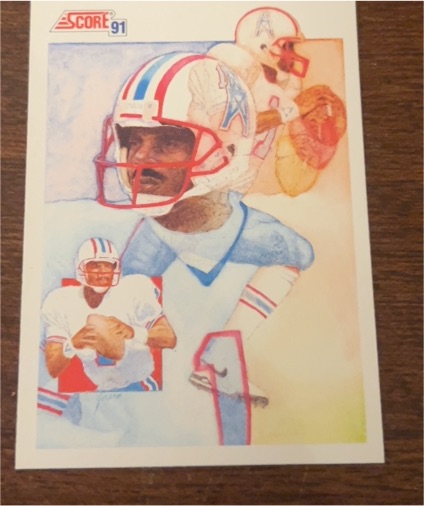 1991 Score #330 Warren Moon — front