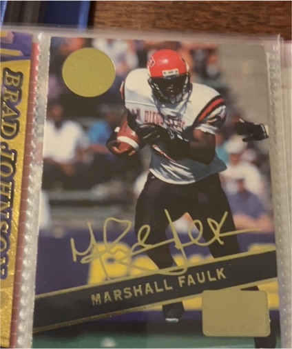 1994 Signature Rookies Gold Standard #GS1 Marshall Faulk — front