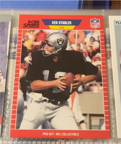 1989 Pro Set #18 Ken Stabler Announcer CBS — front