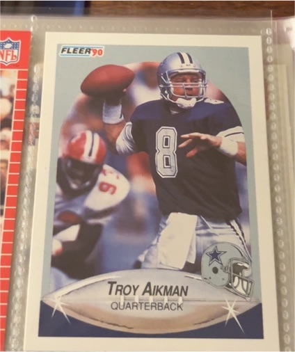 1990 Fleer #384 Troy Aikman — front
