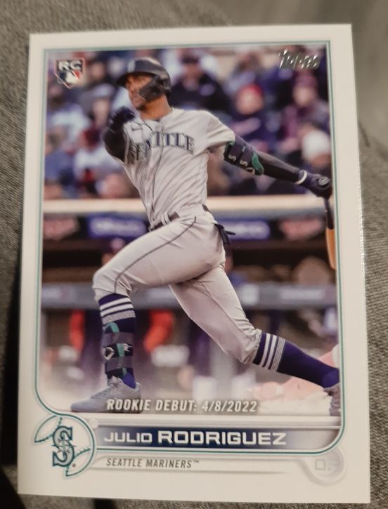 2022 Topps Update #US97 Julio Rodriguez Rookie Debut Seattle Mariners — front