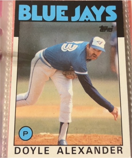 1986 Topps #196 Doyle Alexander — front