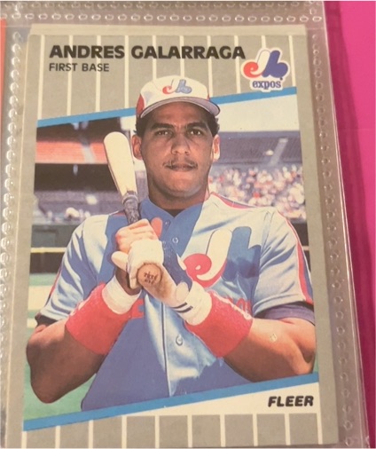 1989 Fleer #376 Andres Galarraga — front