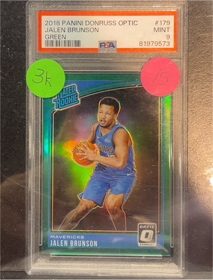 2018 Panini Donruss Optic #179 Jalen Brunson Green — front