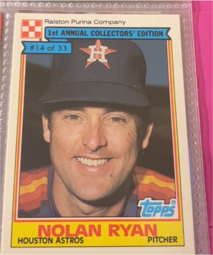 1984 Topps Ralston Purina #14 Nolan Ryan — front
