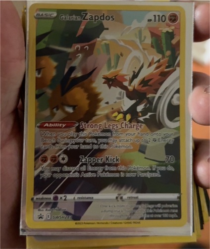 2023 Pokémon SWSH #SWSH283 Galarian Zapdos — front