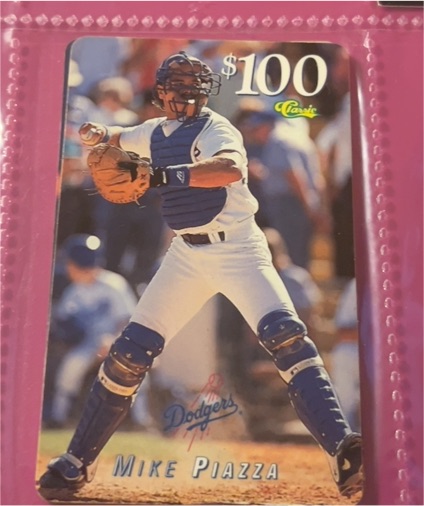 1995 Classic $100 Mike Piazza Phone Card — front