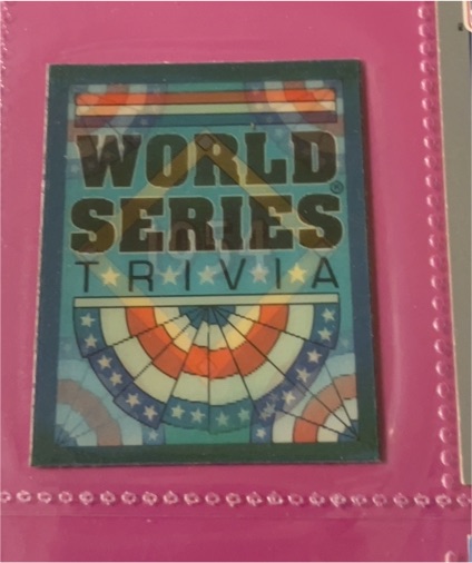 1991 Score World Series Trivia — front
