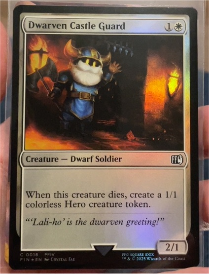 Magic: The Gathering - Final Fantasy #18 Dwarven Castle Guard — front
