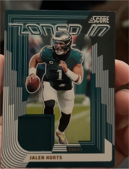 2025 Panini Score Zoned In #ZON-JHS Jalen Hurts — front