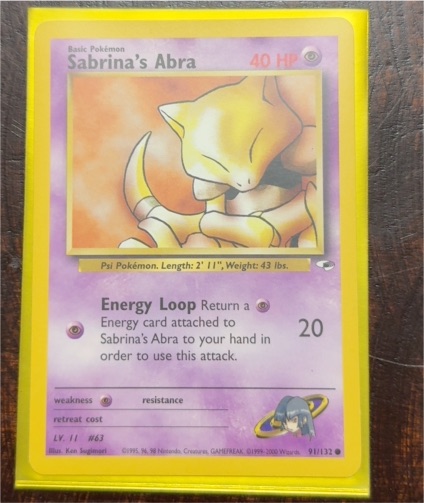2000 Gym Heroes #91 Sabrina's Abra — front