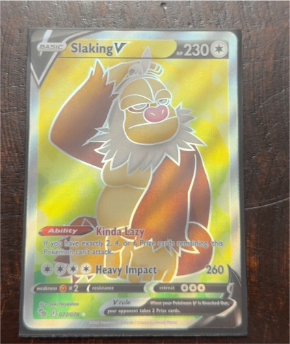 2022 Pokémon TCG Slaking V 077/078 Pokémon GO Full Art Ultra Rare — front