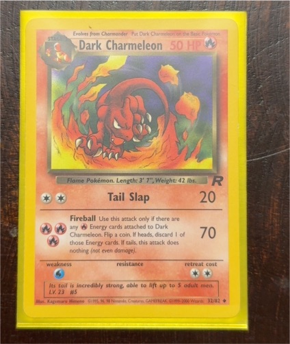 1999 Pokémon Team Rocket #32 Dark Charmeleon — front
