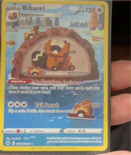 2023 Pokemon Crown Zenith GG25 Bibarel — front