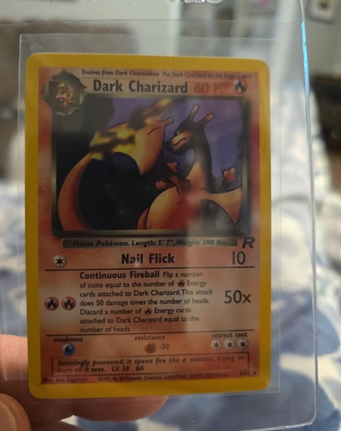 1999 Pokémon Team Rocket #21 Dark Charizard — front