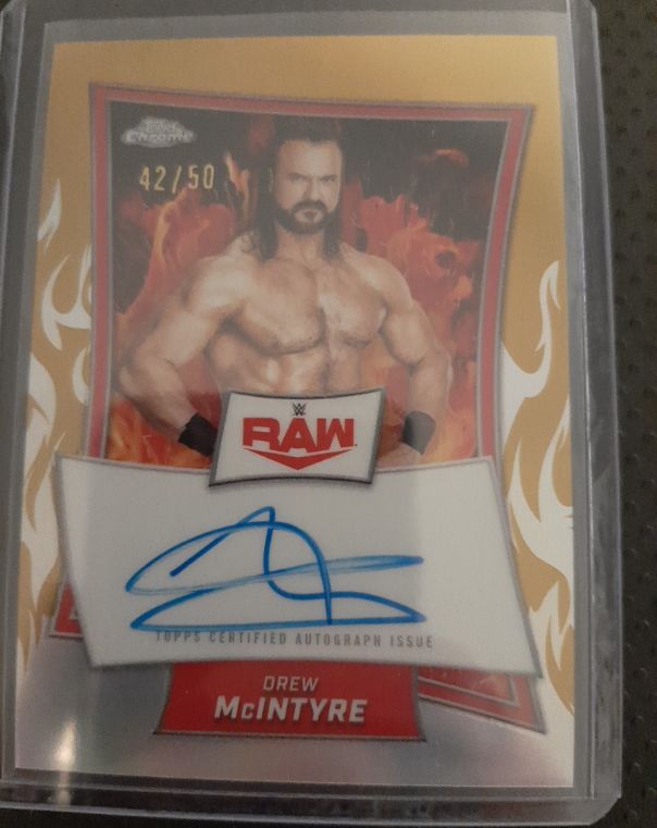 2025 Topps Chrome WWE Red Brand Autographs #RBA-DRE Drew McIntyre — front