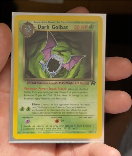 2000 Pokémon Team Rocket #24 Dark Golbat — front