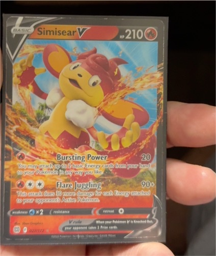 2023 Pokémon Crown Zenith #022 Simisear V — front