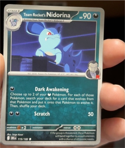 2025 Pokémon TCG Destined Rivals #115 Team Rocket's Nidorina — front