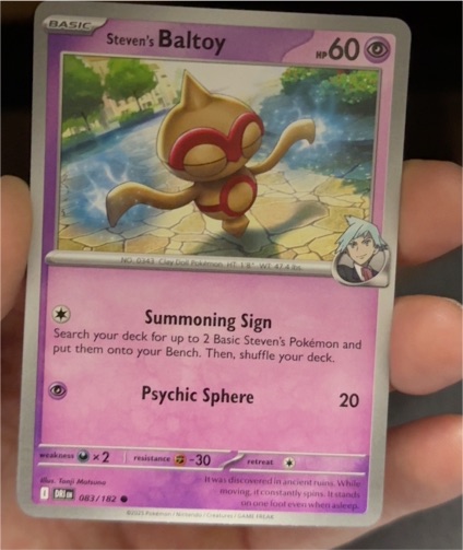 2025 Pokémon SV10 Destined Rivals #083 Steven's Baltoy — front