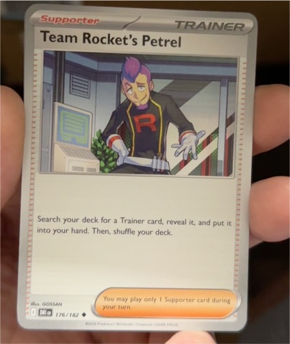 2025 Pokémon TCG SV10 Destined Rivals #176 Team Rocket's Petrel — front