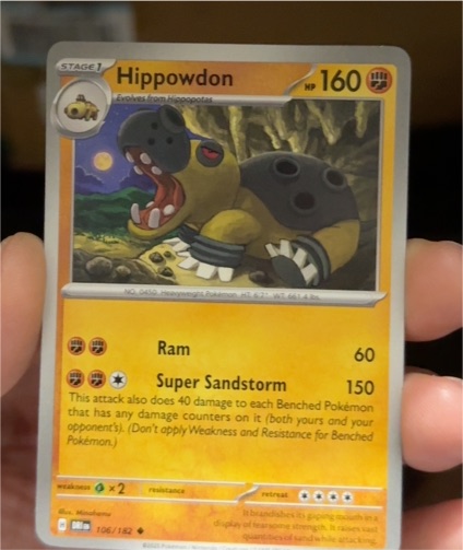 2025 Pokémon Scarlet & Violet Destined Rivals #106 Hippowdon — front