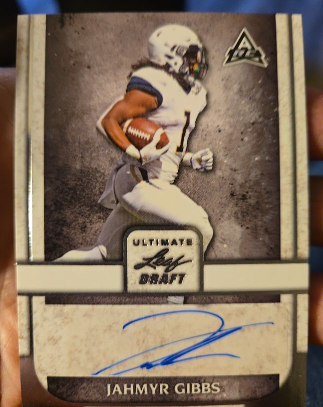 2022 Leaf Ultimate Draft Jahmyr Gibbs — front