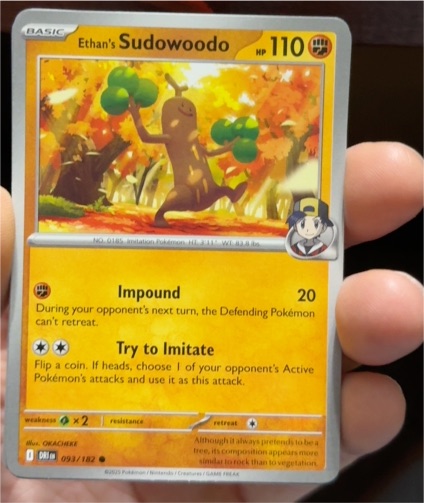 2025 Pokémon Scarlet & Violet Destined Rivals #093 Ethan's Sudowoodo — front