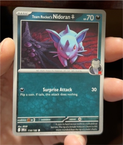 2025 Pokémon Scarlet & Violet Destined Rivals #114 Team Rocket's Nidoran ♀ — front
