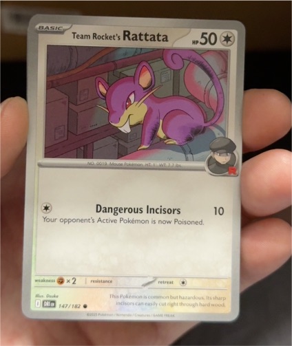 2025 Pokémon SV10: Destined Rivals #147 Team Rocket's Rattata — front