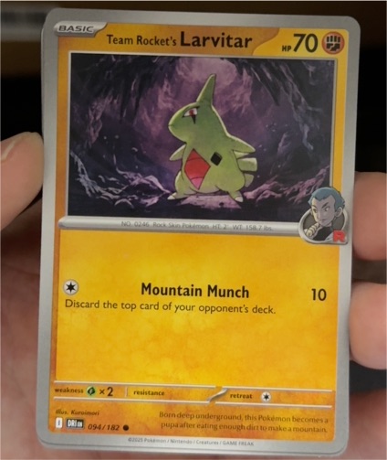 2025 Pokémon SV10: Destined Rivals #094 Team Rocket's Larvitar — front