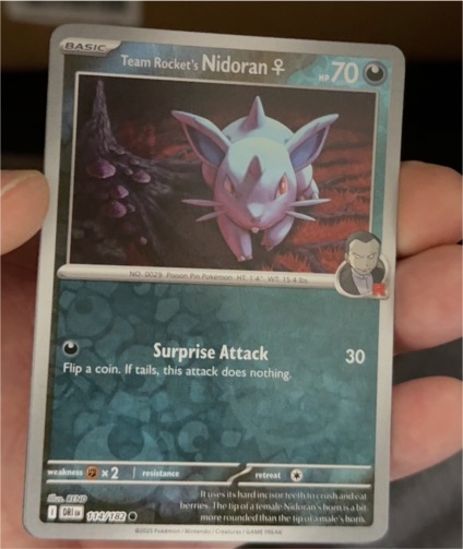 2023 Pokémon SV10 Destined Rivals #114 Team Rocket's Nidoran ♀ — front
