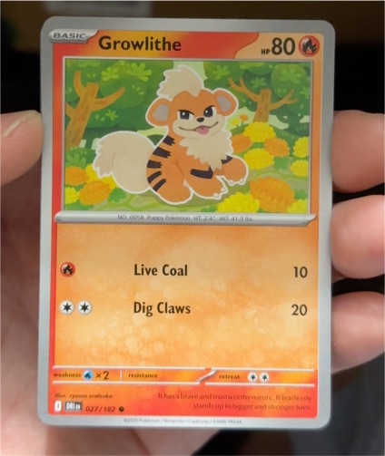 2023 Pokémon SV10 Destined Rivals #027 Growlithe — front