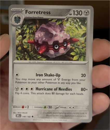 2025 Pokémon Destined Rivals #140 Forretress — front