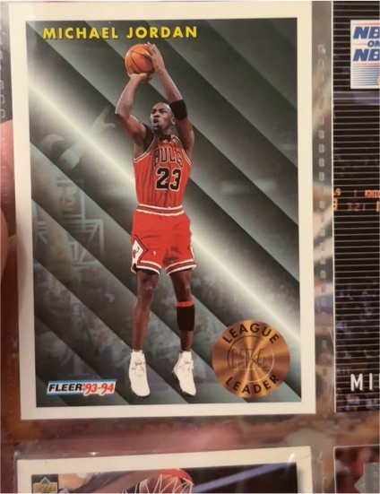1993-94 Fleer #224 Michael Jordan League Leader — front