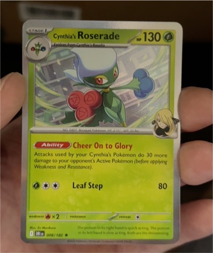2025 Pokémon Destined Rivals #008 Cynthia's Roserade — front