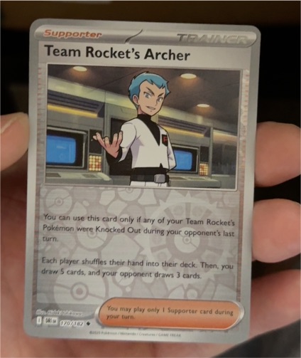 2023 Pokémon Destined Rivals #170 Team Rocket's Archer — front