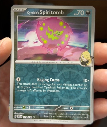 2025 Pokémon Scarlet & Violet Destined Rivals #129 Cynthia's Spiritomb — front